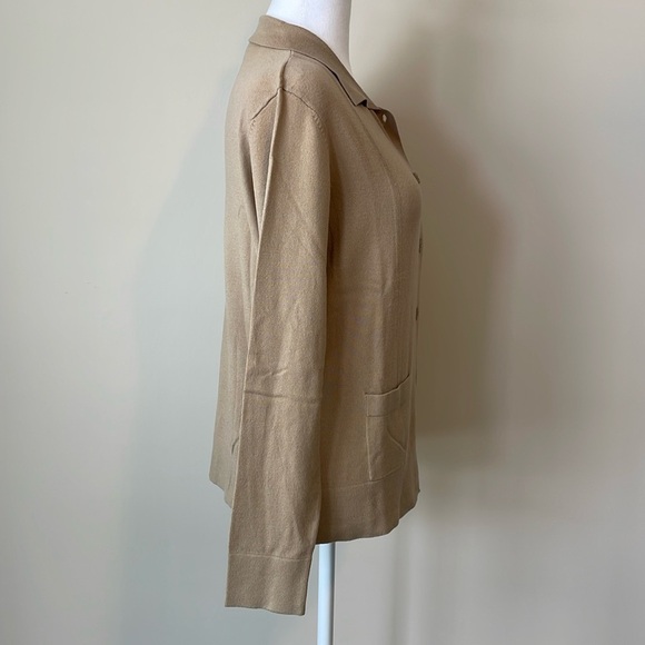 Talbots Tan Button-Up Cardigan - Picture 6 of 15
